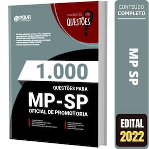Caderno De Testes Para O Mp Sp - Oficial De Promotoria