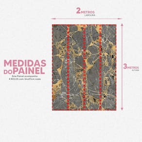 Papel De Parede Painel 3D Mármore Agata Com Dourado 2M