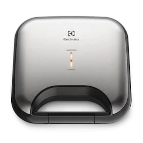 Sanduicheira Elétrica Efficient Inox Antiaderente Potência 750w Compacta Electrolux
