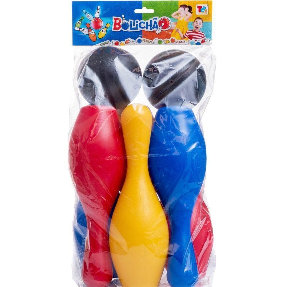 Jogo Infantil Boliche Colorido - 8 Peças