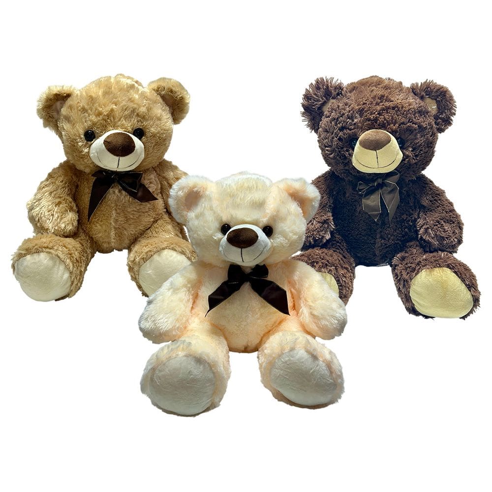 Urso De Pelúcia Com Laço Foffy - 37cm