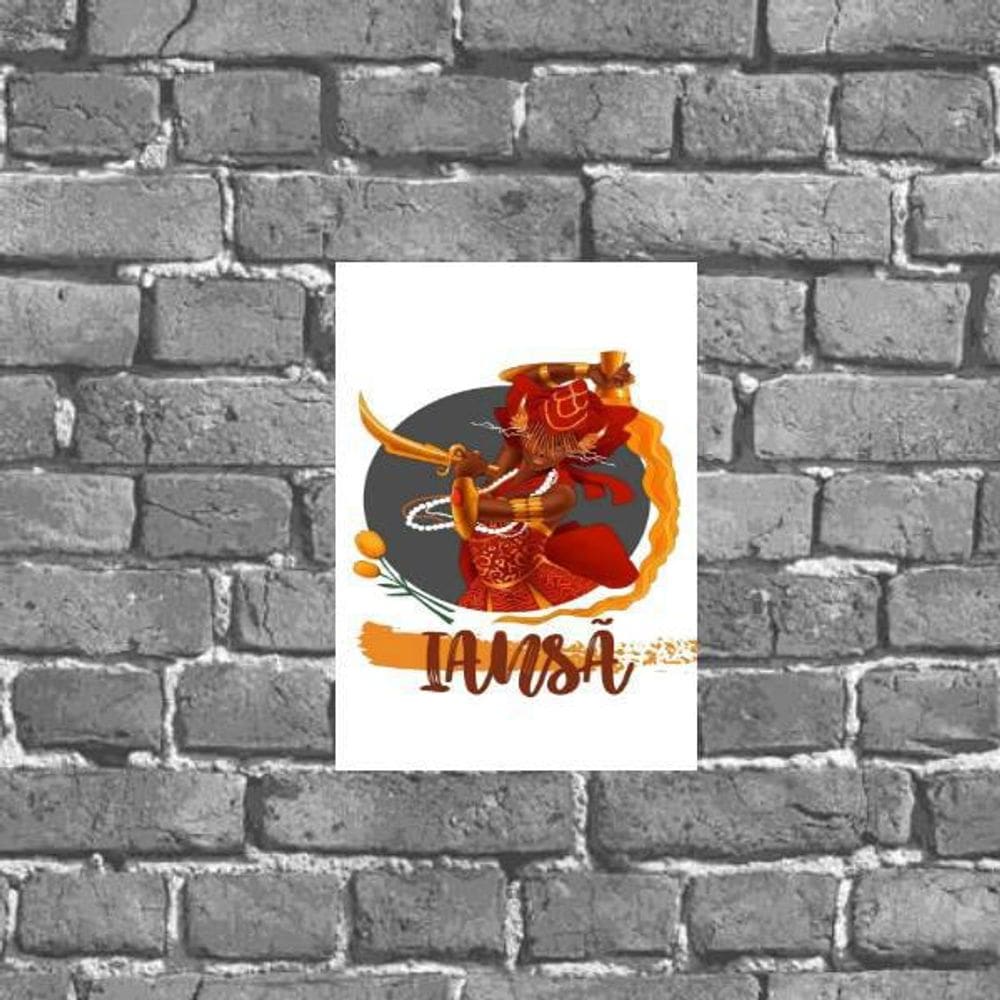 Placa Decorativa Iansã Orixá 18X27Cm