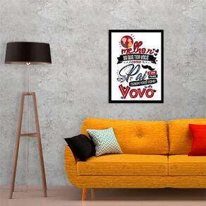 Quadro Pai, Meus Filhos Tem Você Como Avô 24X18 Vidro Preta