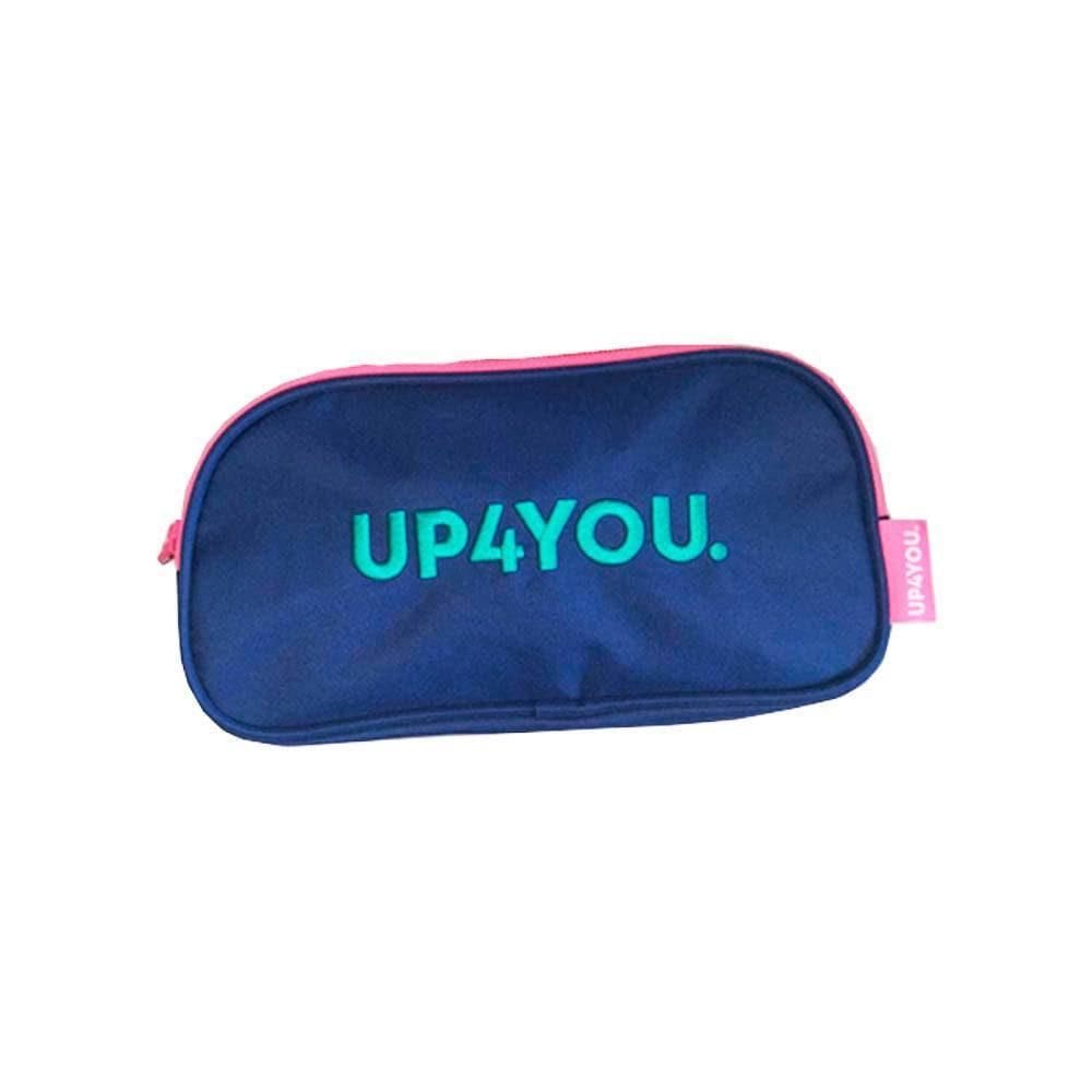 Estojo Escolar Duplo Azul Up4You - Luxcel