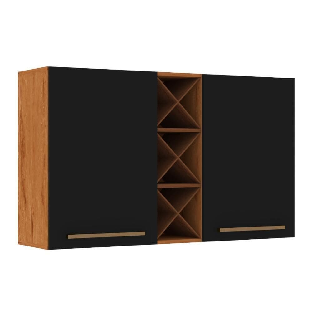 Armário Aéreo 2 Portas Preto