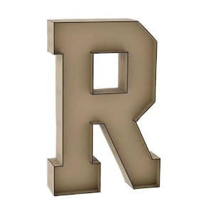 Letra Caixa Grande R Mdf 90Cm De Altura Decoração Festa