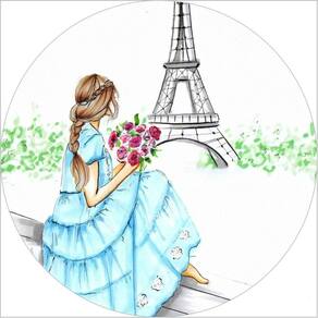 Painel Redondo 3D Sublimado Paris Frd-4401