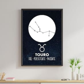 Quadro Coleção Signos - Touro 33X24Cm - Com Vidro