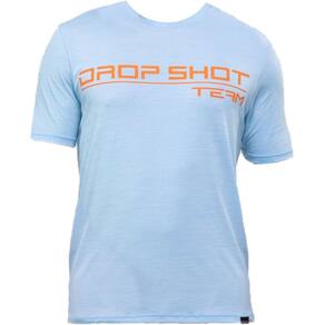 Camiseta Drop Shot Team 3.0 Azul Claro e Laranja Masculina