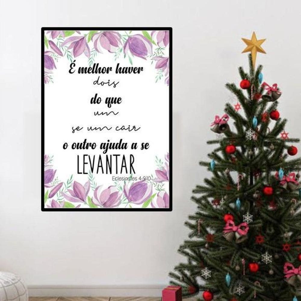 Quadro Melhor Haver Dois Do Que Um 33X24Cm - Com Vidro
