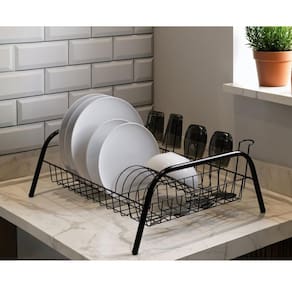Escorredor de Louças Cama Isabela com Porta Copos Preto
