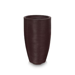 Vaso De Planta 60X38 Redondo Pilão De Polietileno Café