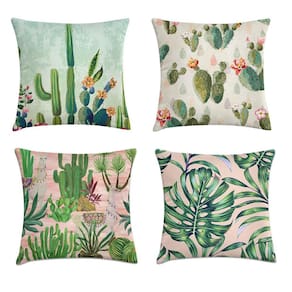 Kit 4 Capas De Almofadas Floral Moderno 45X45
