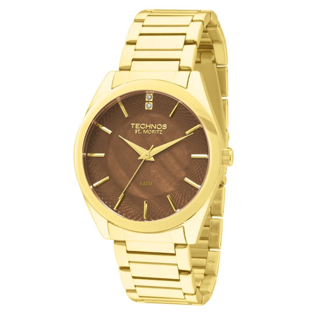 Relógio Feminino Dourado St. Moritz Technos 2036Lou/4M