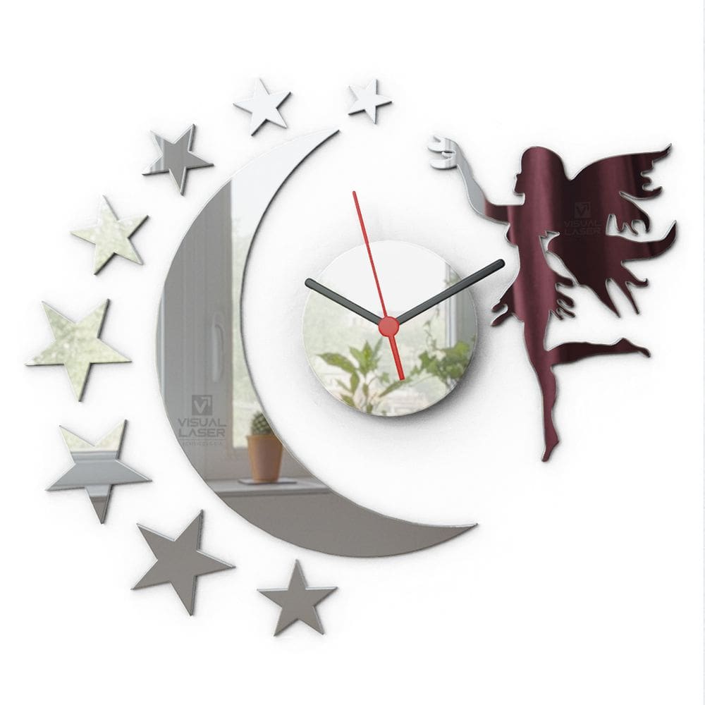 Relógio De Parede Infantil Fada Grande