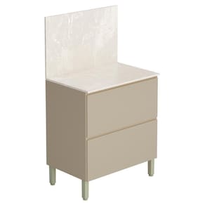 Balcão De Cozinha Com Tampo 80cm 1 Porta Minsk K02 Vanilla - Mpozenato
