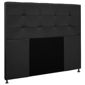 Cabeceira Cama Casal King 193cm Safira Suede I02 Preto - Mpozenato