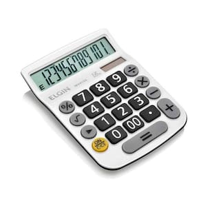 Calculadora Mesa Visor 12 Dig. Branca Mv-4132 Elgin