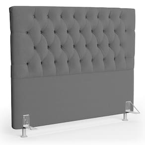 Cabeceira Casal King Cama 195cm Cristal C16 Boucle Cinza - Mpozenato