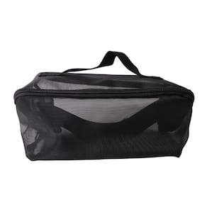 Necessaire De Tela Com Divisória Leve E Organizada Miss Frandy Preta