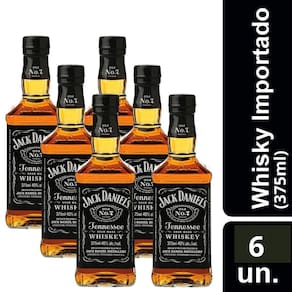 Kit 6 Whisky Jack Daniel`s Tennessee 375ml