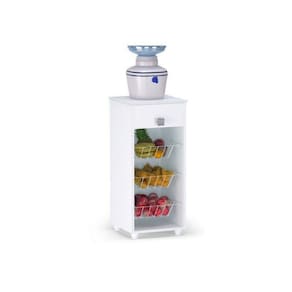 Balcão Fruteira 01 Gaveta Monalisa - Ajl Móveis Branco