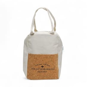 Bolsa Termica Branco Lancheira Porta Marmita Com Alça e Bolso na Frente 20 X 27 X 17cm Rio Home