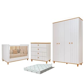 Quarto Bebe Completo Retro Dorabelly Cake MDF + Colchão