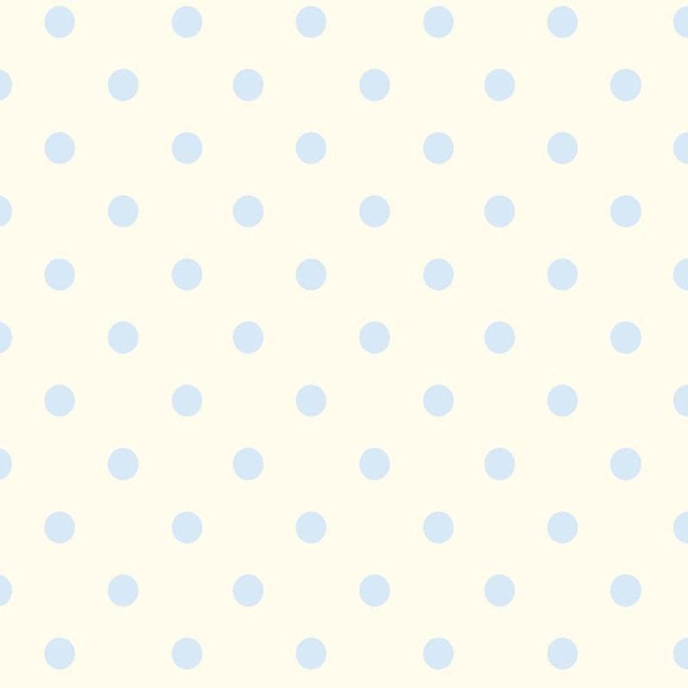 Papel De Parede Fundo Amarelo E Circulos Azul Autocolante
