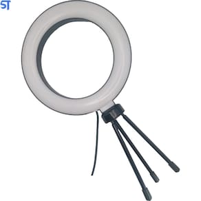 Ring Light 10 3 Cores Com Ajuste De Itensidade E Suporte