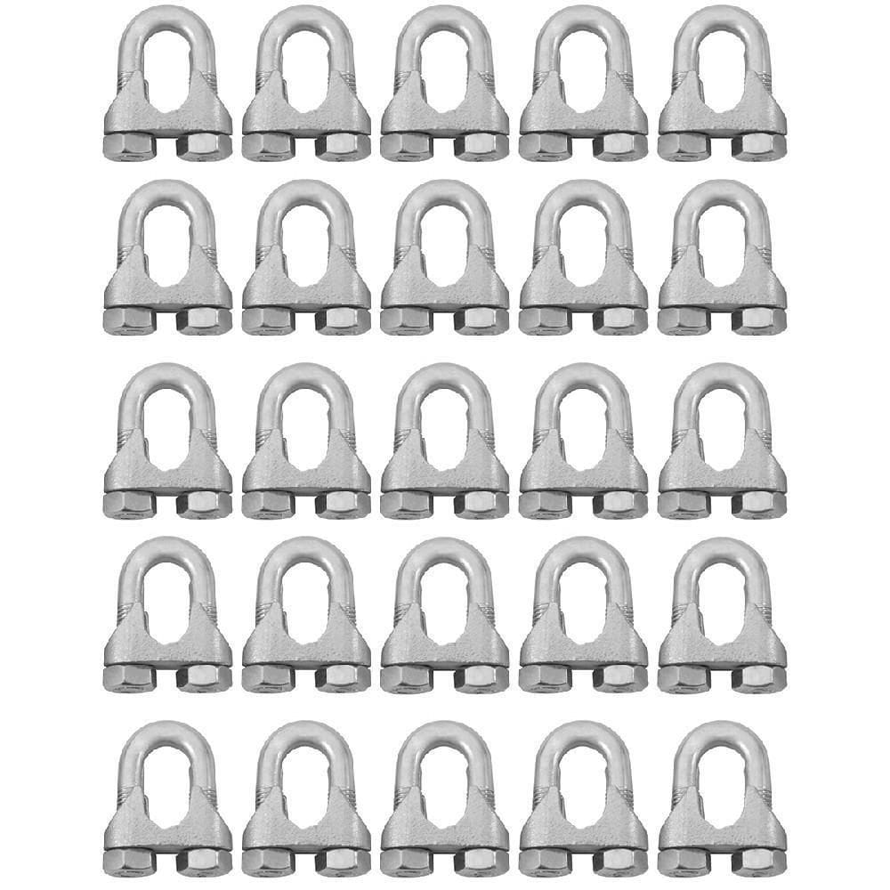 Clips Grampo Cabo De Aço 1/4`` 1,0003 25 Unidades - Nord