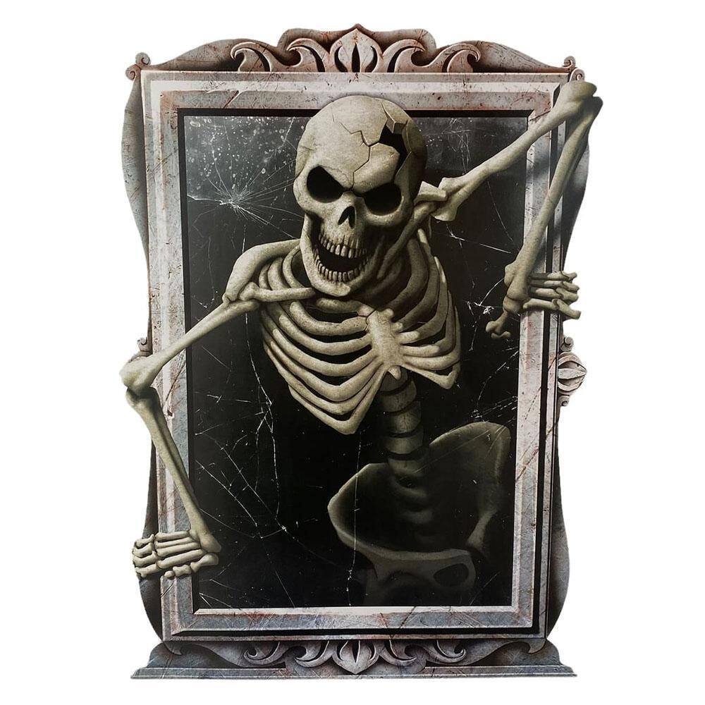 Painel Festa Halloween Caveira 3D 70X50Cm Decorativo