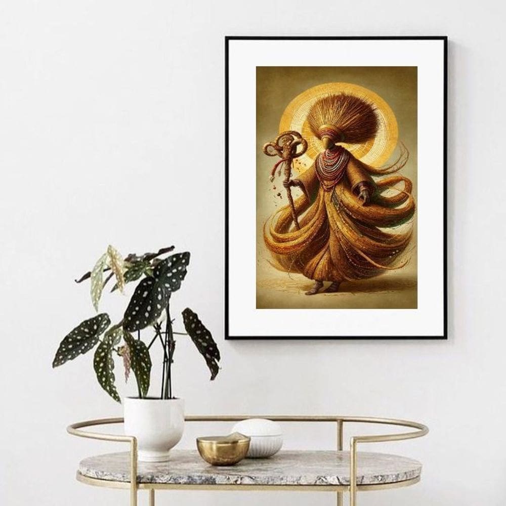 Quadro Artístico Orixá Obaluaê - 60X48Cm