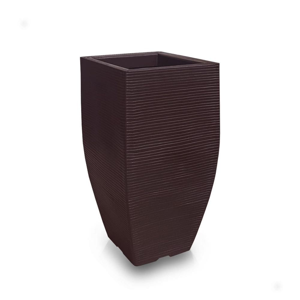 Vaso De Planta Trapezio Decorativo De Polietileno 75X40 Café
