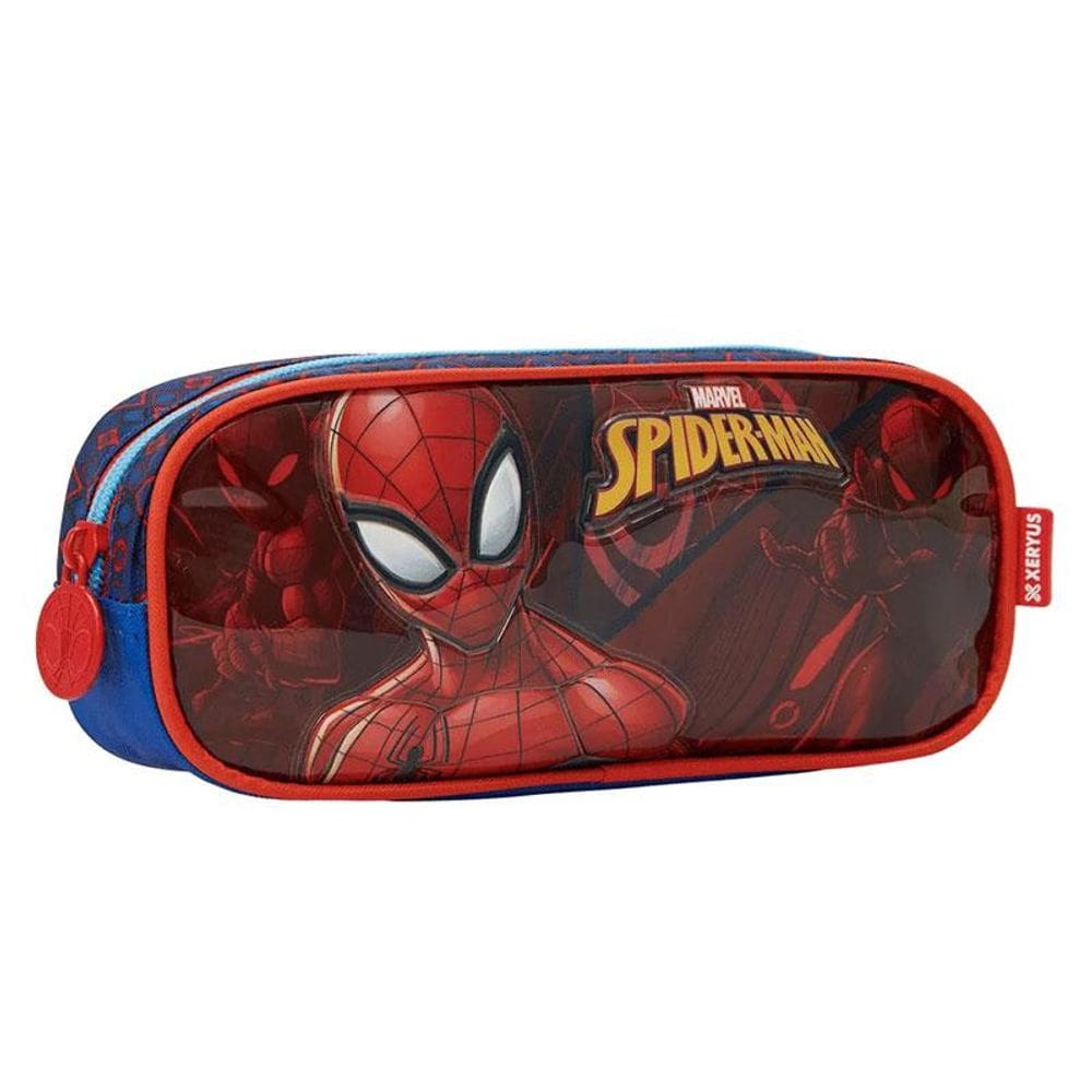 Estojo Escolar Infantil Spider Man 13335 Azul - Xeryus
