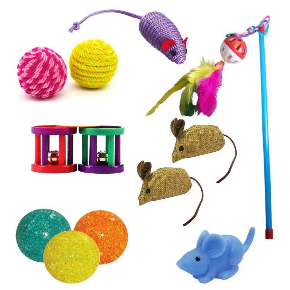 Kit 10 Brinquedos Para Gatos.