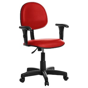 Cadeira Escritório Executiva Com Braço Rj Cor Vermelho