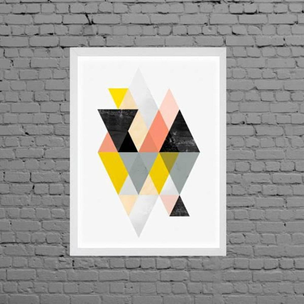 Quadro Decorativo Geométrico Escandinavo Colorido 45X34Cm