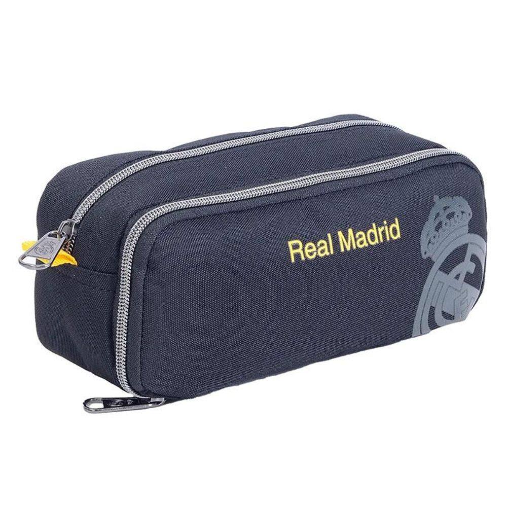Estojo Escolar Infantil Duplo Real Madrid 14378 Preto - Xeryus