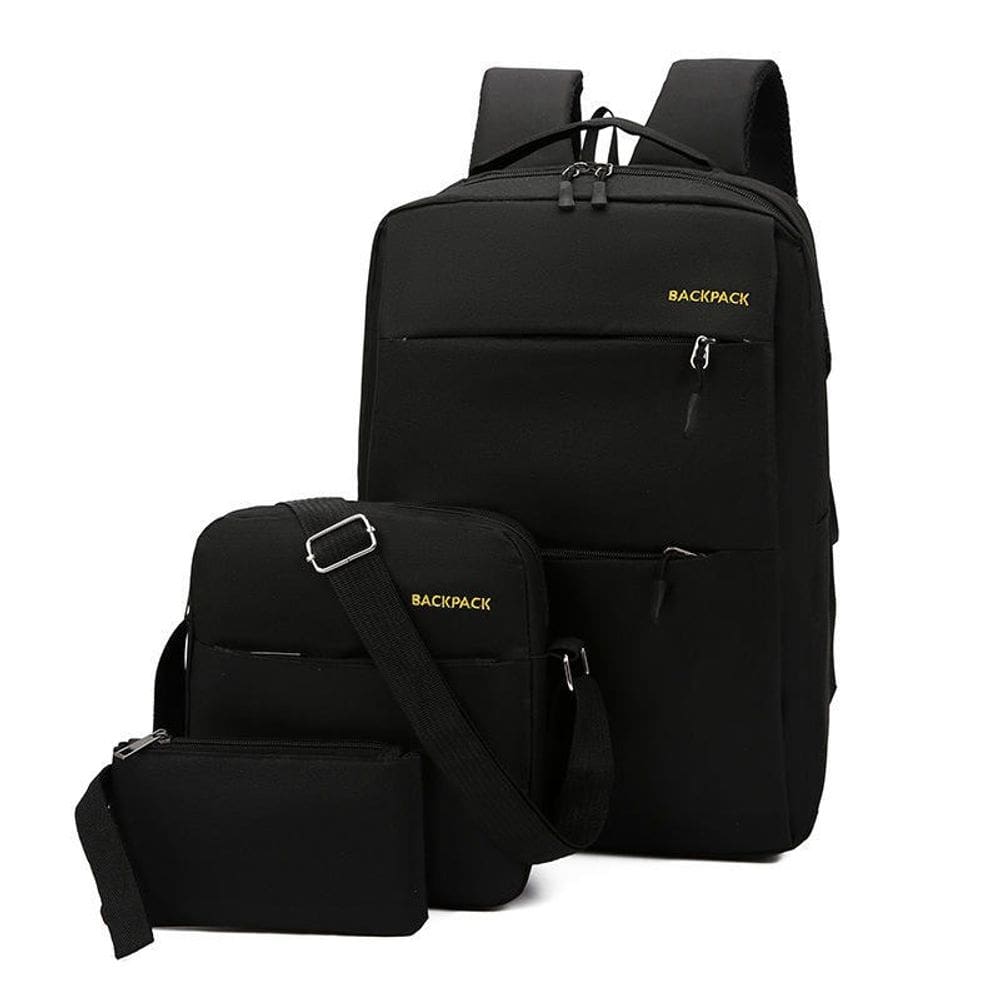 Kit 3 Itens Mochila Bolsa Versátil Notebook ou Escritório