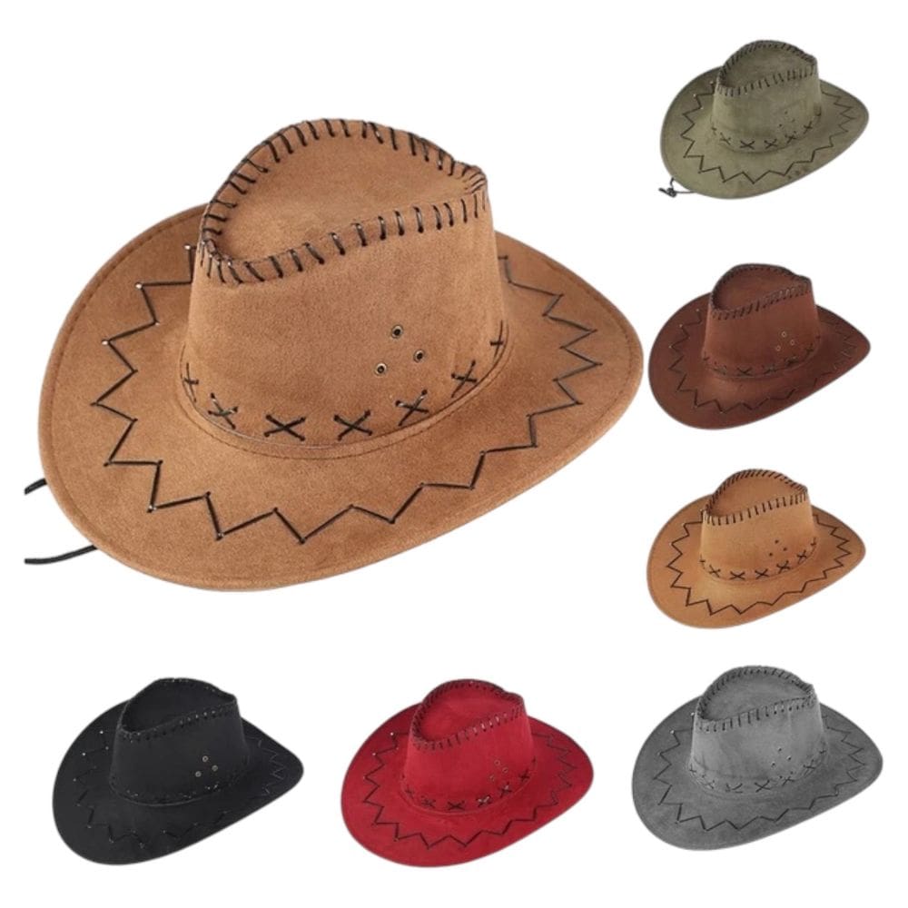Chapéu Cowboy Cowgirl Adulto em Tecido Festa Junina Country Peão de Boiadeiro Vaqueiro Rodeio Vaqueira Arraial Caipira