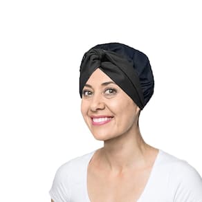 Faixa de Cabelo Turbante e Touca Redinha Preta Cozinha Bar