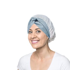 Faixa Cabelo Turbante Azul Touca Redinha Branca Cozinha