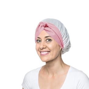 Faixa Cabelo Turbante Rosa Touca Redinha Branca Cozinha