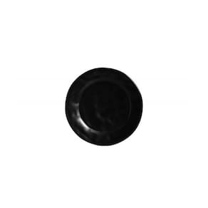 Prato de Sobremesa Preto Fosco Amassado Ceramica 1un