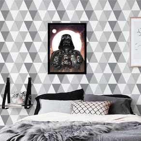 Quadro Decorativo Darth Vader E Stormtrooper