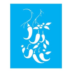Stencil Tamako Pimentas - 20X25Cm - Ref B455