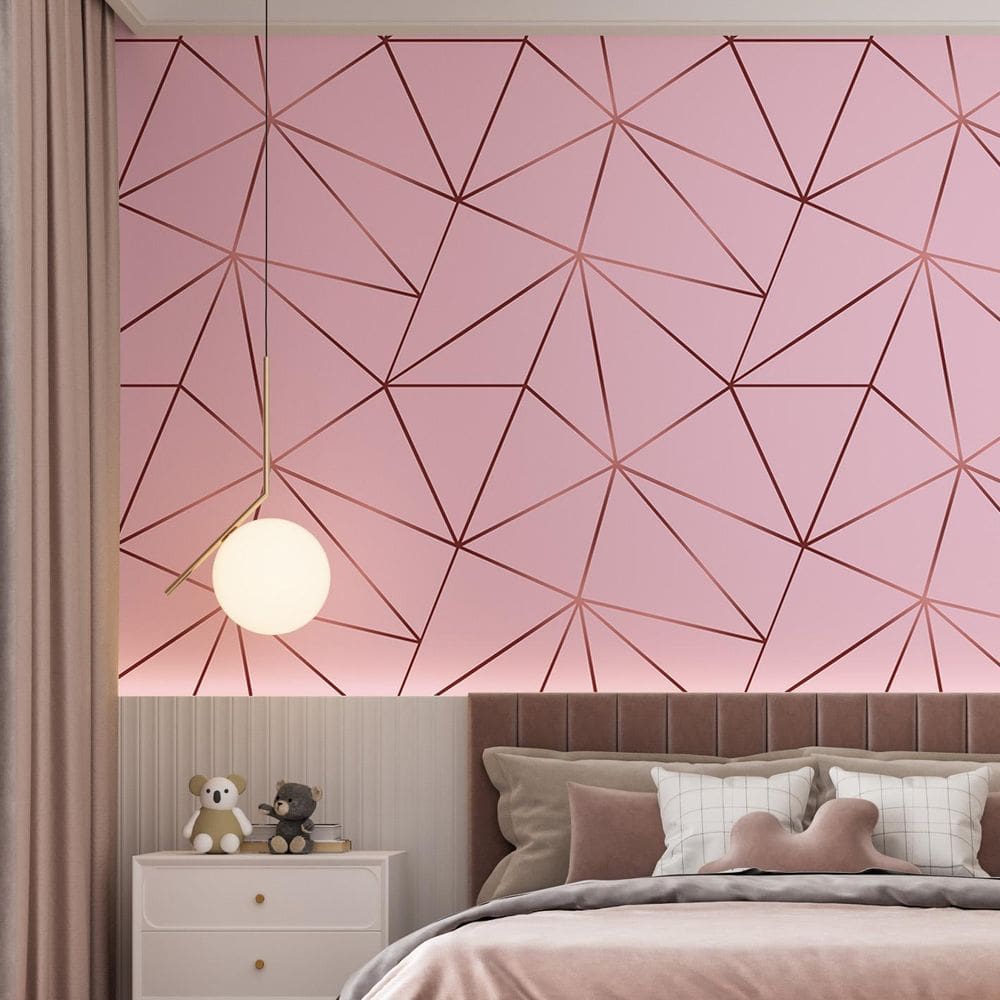 Kit 8 Rolos Papel De Parede Adesivo Zara Rosa 3,0M