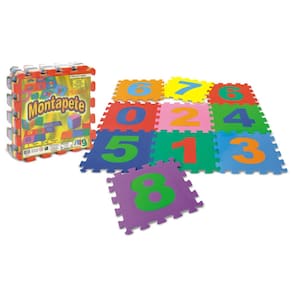 Tapete De Eva Infantil Números 10 Placas 33x33 Cm Nig - 0800