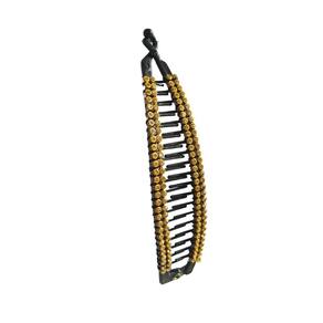 Kir Presilhas De Cabelo Preta Banana Com Pedra Strass- 36Un